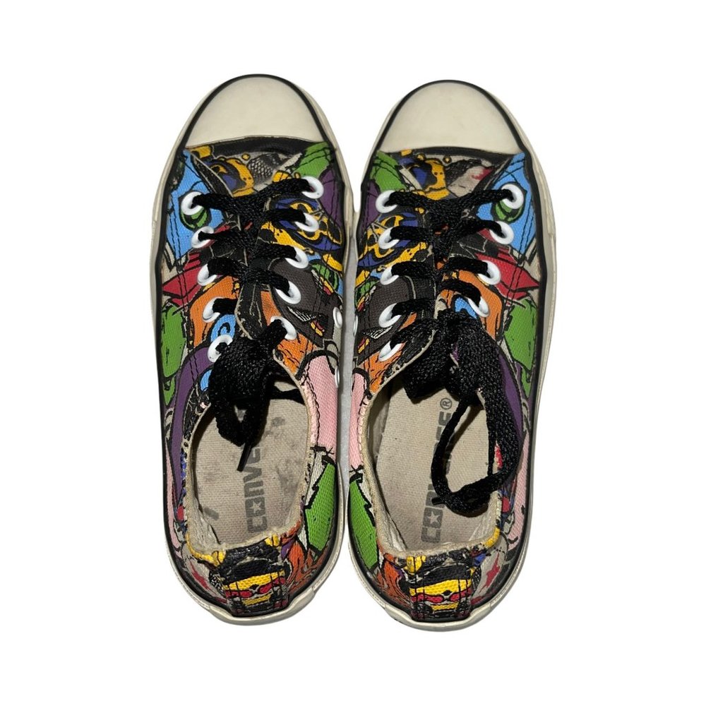 Converse All Star Colorful Graphic Graffiti Low Top Sneakers Men's 3 Women's 5 - Picture 8 of 10